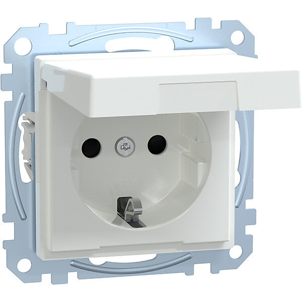 Merten SCHUKO-Steckdose aws Klappdeckel IP44 MEG2314-0325